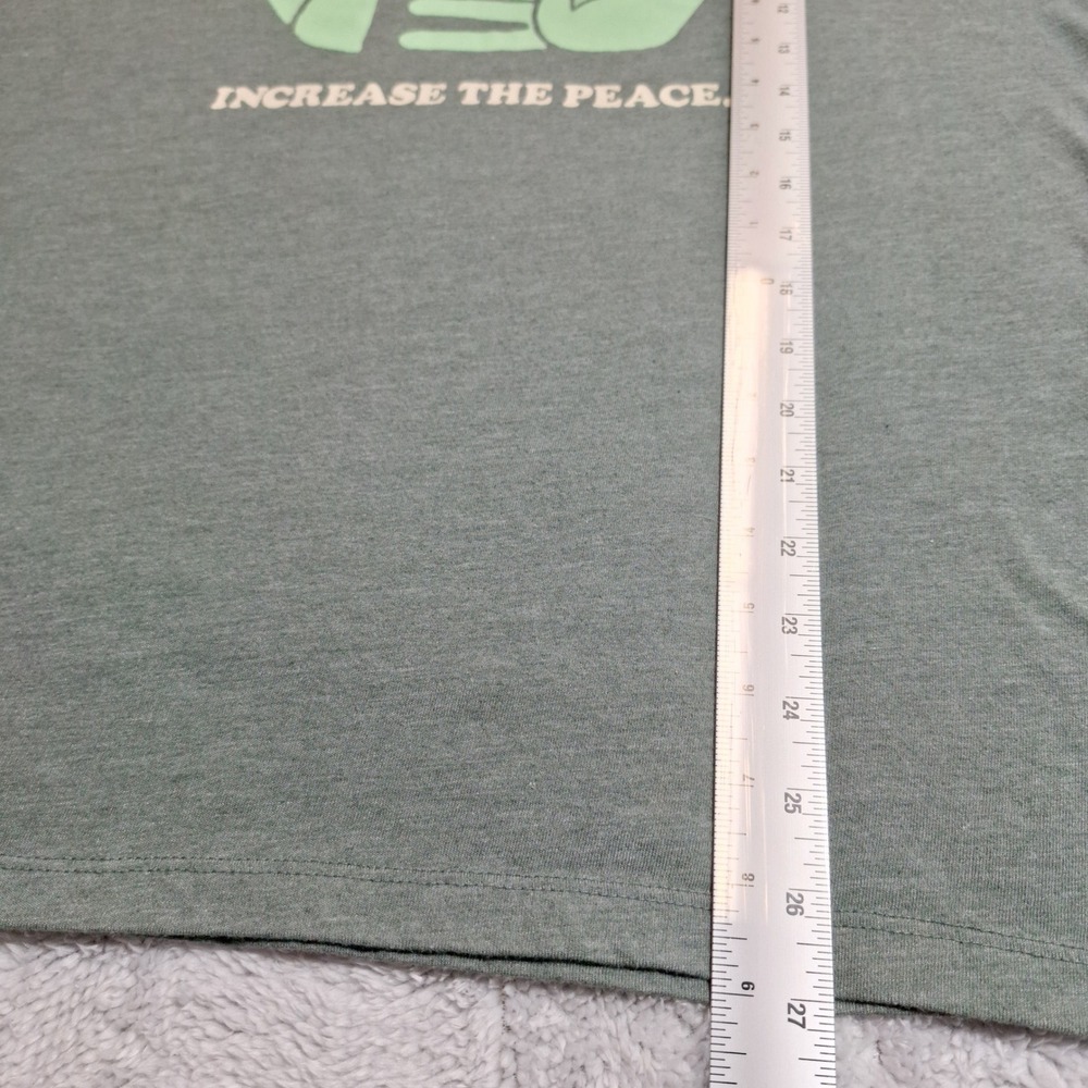 Old Navy T-Shirt Mens Medium Green Increase The Peace Graphic Short Sleeve Tee - Picture 7 of 7